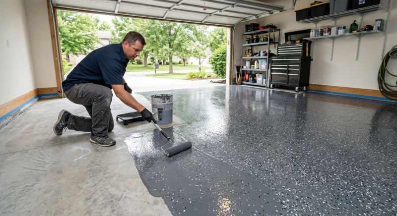 Garage Floor Epoxy Installation in Raleigh, NC