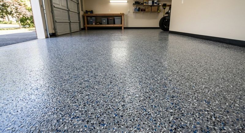 Speckled Garage Floor Painting in Columbia, SC