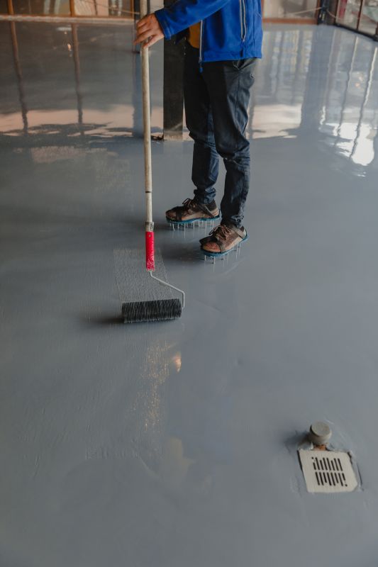 Speckled Garage Floor Painting in Columbia, SC