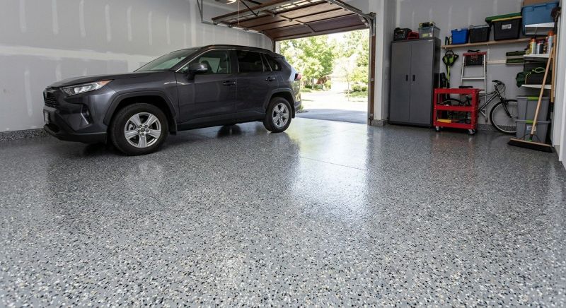 Speckled Garage Floor Painting in Greensboro, NC